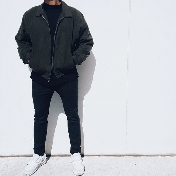 Haggar Other - Haggar Olive Green Suede Pilot Jacket